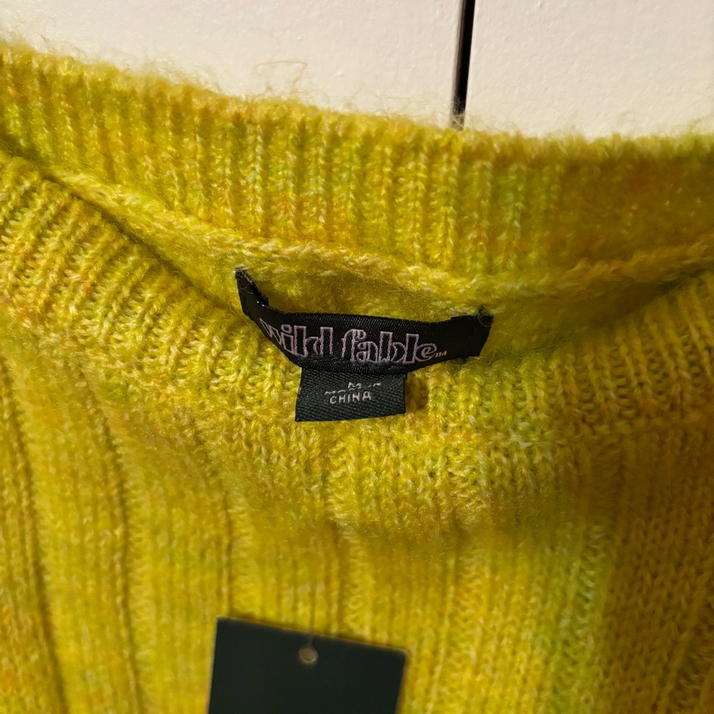 Yellow Green Wild Fable Ribbed Knit Tank Top - Picture 5 of 7